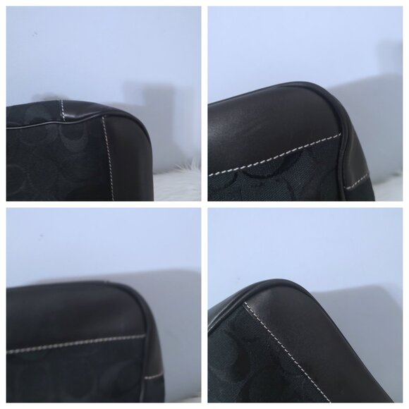 Coach vintage Y2K top handle monogram canvas leather small tote #6092 EUC - Picture 9 of 9